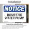 Signmission Domestic Water Pump, 5 in W x Rectangle, Vinyl Decal OS-2PACK-NS-D-35-L-11450 - alternate 4